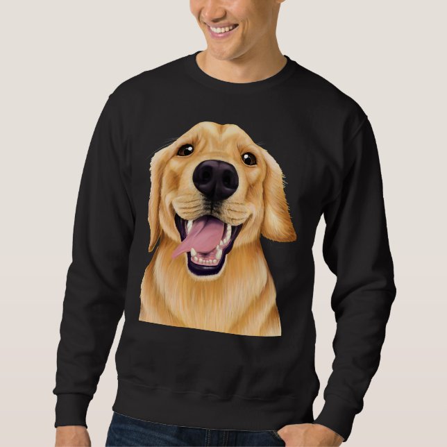 Golden Retriever Up Close Dog Sweatshirt (Front)