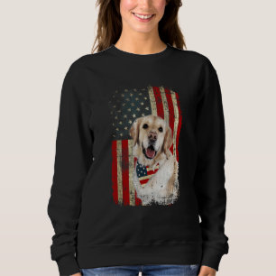 Golden Retriever  USA Flag Fourth 4th Of July Patr Sweatshirt