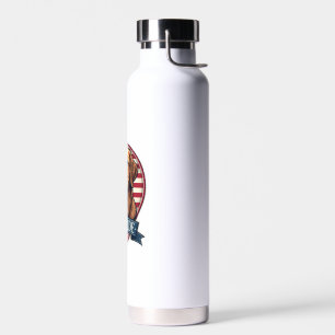 Golden Retriever USA Pride Vintage Dog Tee 4 Water Bottle