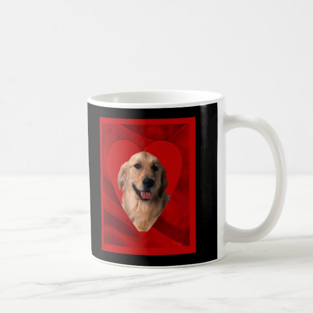 Golden Retriever Valentine Coffee Mug (Right)