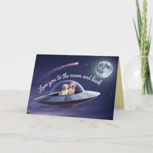 Golden Retriever Valentine Day's Card