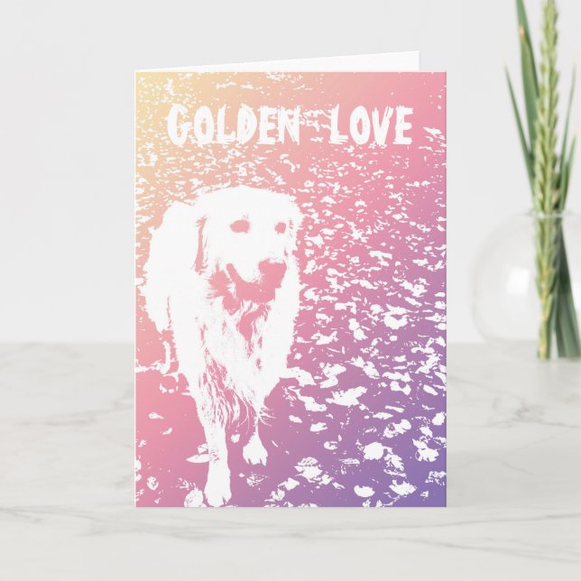 Golden Retriever VALENTINE'S DAY Greeting card (Front)
