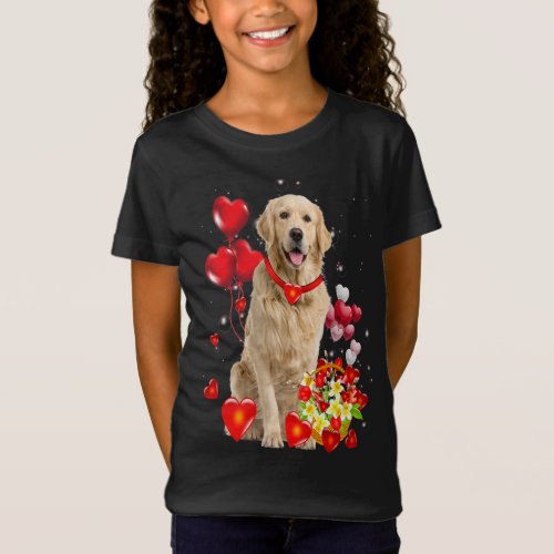 Golden Retriever Valentines Day Shirt Funny Dog