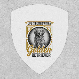 Golden Retriever Vintage Engraving Dog Lover Shirt Patch