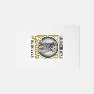 Golden Retriever Vintage Engraving Dog Lover Shirt Rug