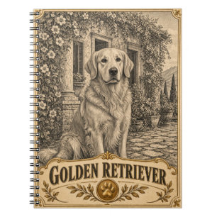 Golden Retriever, Vintage Heritage Dog Notebook