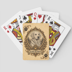 Golden Retriever, Vintage Heritage Dog Poker Cards
