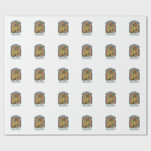 Golden Retriever Vintage Shirt Retro Engraving Dog Wrapping Paper