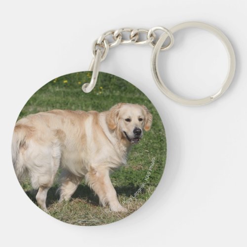 Golden Retriever Walking Keychain