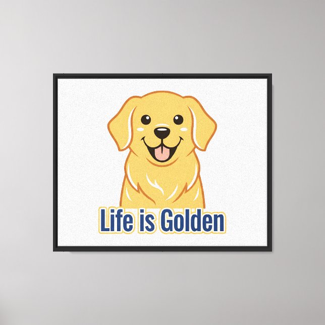 Golden Retriever Wall Art – “Life is Golden” Print (Front)