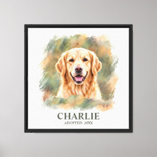 Golden Retriever Wall Art Watercolor Dog Portrait