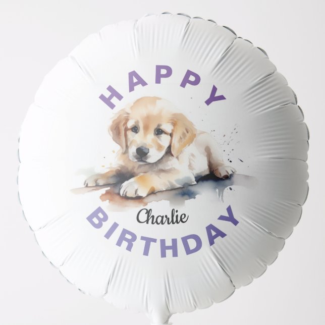 Golden Retriever Watercolor Balloon (Front)