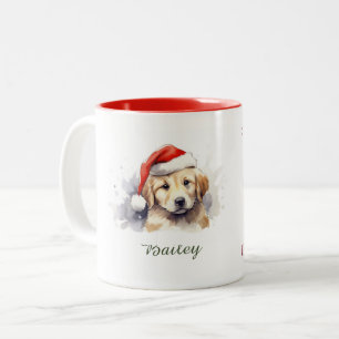 Golden Retriever Watercolor Christmas Mug