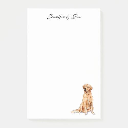 Golden Retriever watercolor illustration Notepad