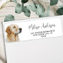 Golden Retriever Watercolor Pet Dog Return Address Label