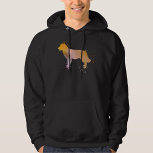 Golden Retriever Watercolor Silhouette Dark Hoodie