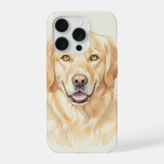Golden Retriever Watercolour Portrait iPhone 15 Pro Case