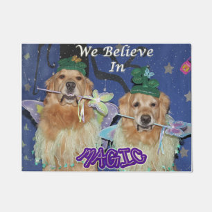 Golden Retriever We Believe In Magic Doormat