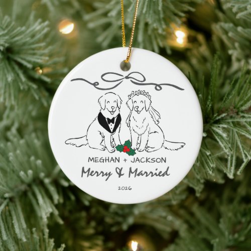 Golden Retriever Wedding Ornament