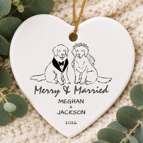 Golden Retriever Wedding Ornament