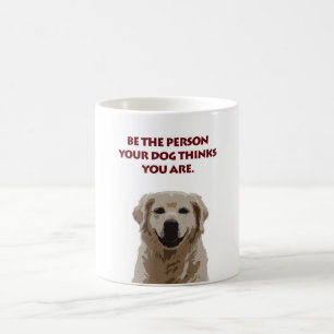 Golden Retriever White Coffee Mug with Quote