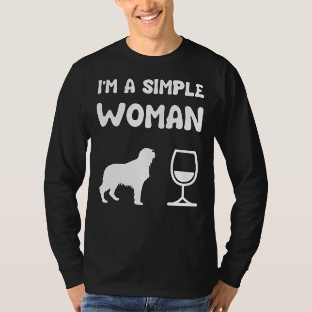 Golden Retriever Wine T-Shirt (Front)