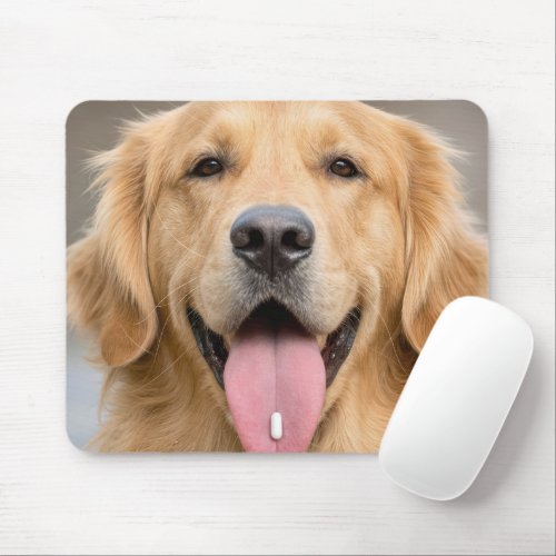 Golden Retriever with a Pill Mouse Pad