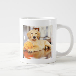 Golden Retriever With Basketball Toy Giant Coffee Mug