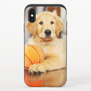 Golden Retriever With Basketball Toy iPhone X Slider Case