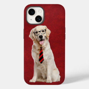 Golden Retriever With Glasses   Case-Mate iPhone 14 Case