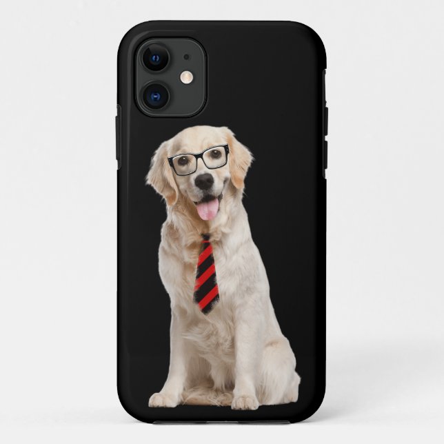 Golden Retriever With Glasses Case-Mate iPhone Case (Back)