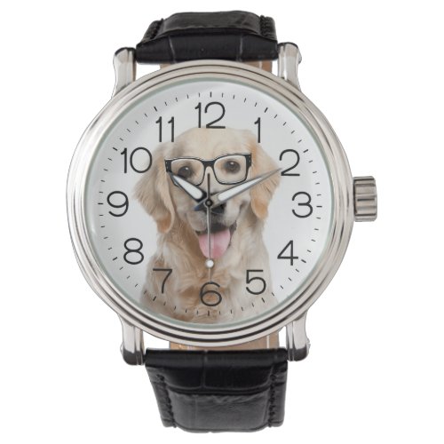 Golden Retriever with Glasses  Watch