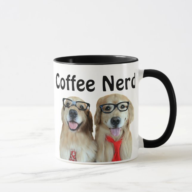 Golden Retriever With Nerd Glasses Mug (Right)