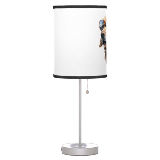 Golden Retriever with Sunglasses  Table Lamp (Left)