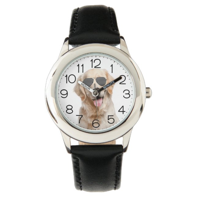 Golden Retriever with Sunglasses Watch (Front)