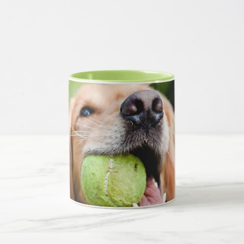 Golden Retriever With Tennis Ball Mug