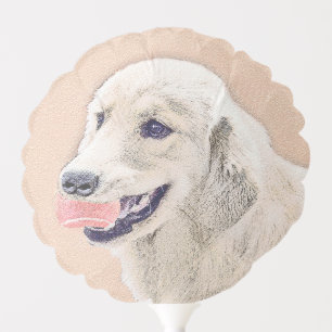 Golden Retriever with Tennis Ball Painting Dog Art Balloon
