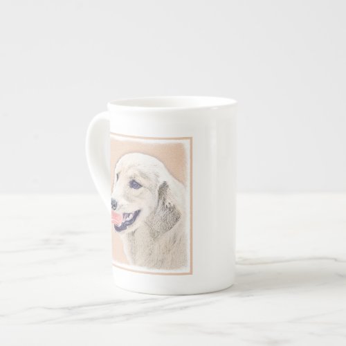 Golden Retriever with Tennis Ball Painting Dog Art Bone China Mug