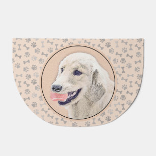 Golden Retriever with Tennis Ball Painting Dog Art Doormat
