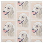 Golden Retriever with Tennis Ball Painting Dog Art Fabric
