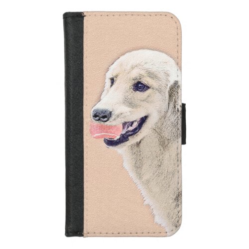 Golden Retriever with Tennis Ball Painting Dog Art iPhone 87 Wallet Case