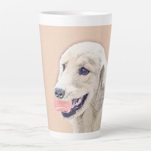 Golden Retriever with Tennis Ball Painting Dog Art Latte Mug