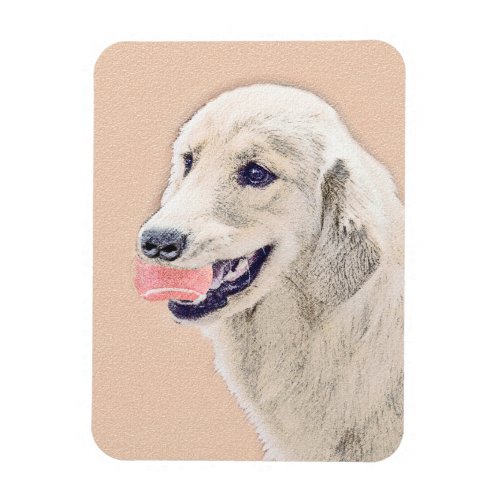 Golden Retriever with Tennis Ball Painting Dog Art Magnet