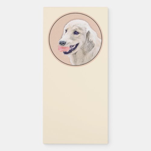 Golden Retriever with Tennis Ball Painting Dog Art Magnetic Notepad