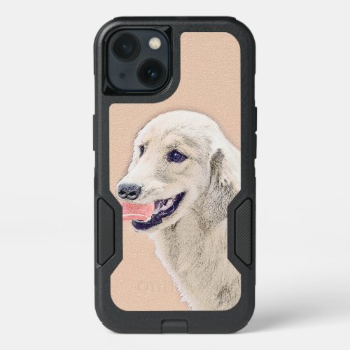 Golden Retriever with Tennis Ball Painting Dog Art iPhone 13 Case