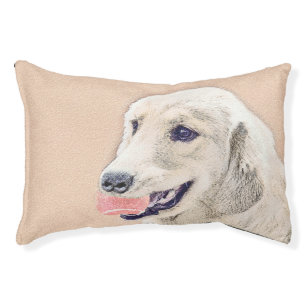 Golden Retriever with Tennis Ball Painting Dog Art Pet Bed