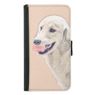 Golden Retriever with Tennis Ball Painting Dog Art Samsung Galaxy S5 Wallet Case