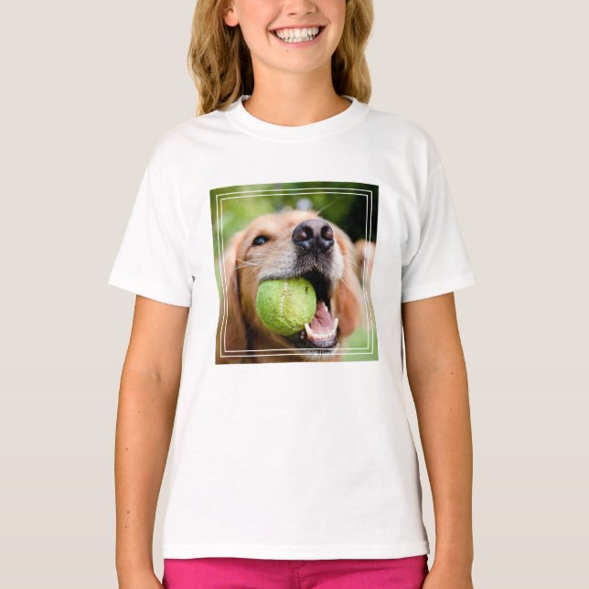 Golden Retriever With Tennis Ball T-Shirt (Front)