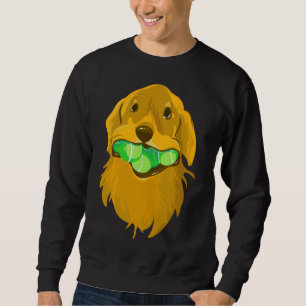 Golden Retriever With Tennis Balls Active Sweatshirt