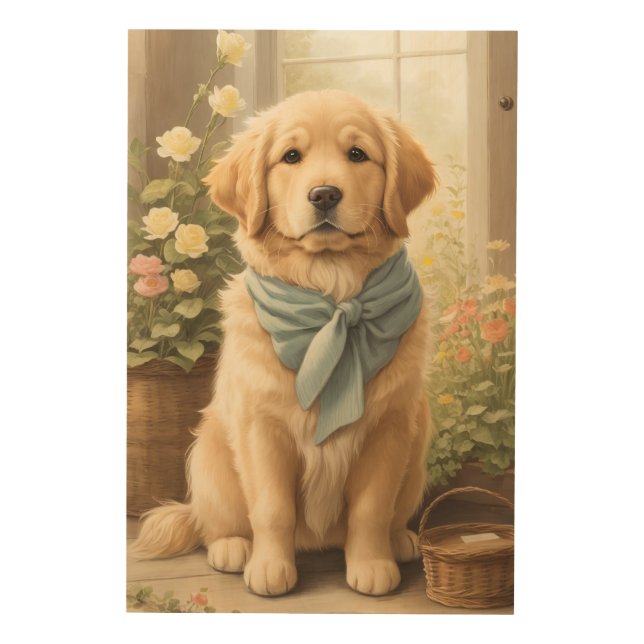 Golden Retriever Wood Wall Art (Front)